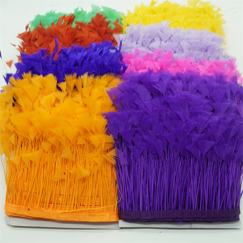 เทปริบบิ้นขนนกตุรกี สีขาว 10 เมตร สําหรับตกแต่งชุดเดรส กระโปรง งานฝีมือ