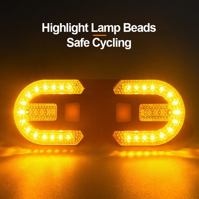 3 in 1 ไฟเลี้ยวจักรยาน LED ไร้สาย มองเห็นชัด พร้อมรีโมตคอนโทรล ชาร์จ USB อุปกรณ์เสริม