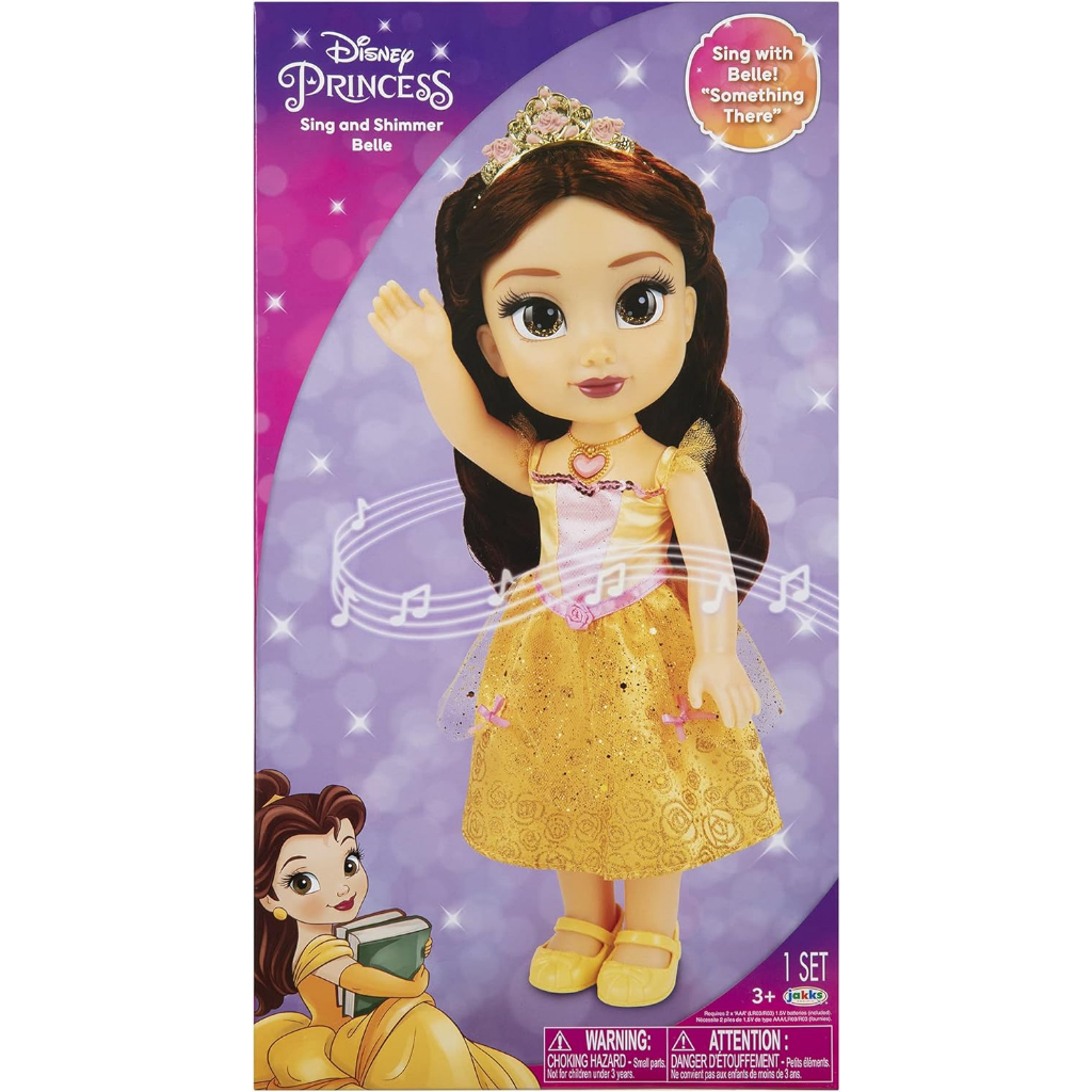 Disney Princess Belle Doll Sing &amp; Shimmer Toddler Doll, Sings Something There ตุ๊กตาเจ้าหญิงดิสนีย์ Belle ร้องเพลง &amp; ชิมเมอร์ ร้องเพลง สิ่งที่ต้องทํา