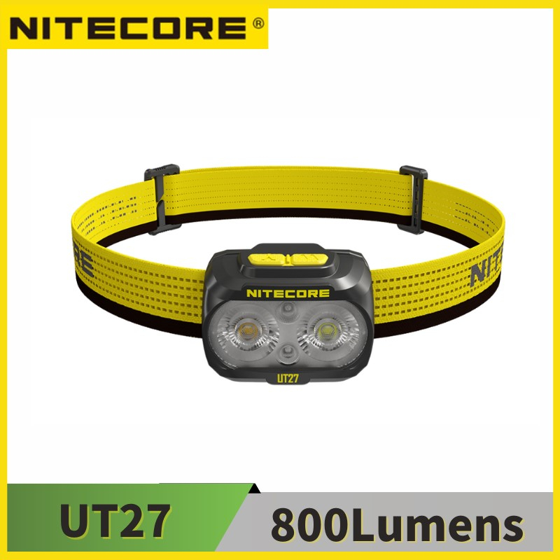 ไฟฉาย NITECORE UT27 800 lumens ระบบแสงคู่ พร้อมแบตเตอรี่สำหรับใช้งานกลางแจ้ง