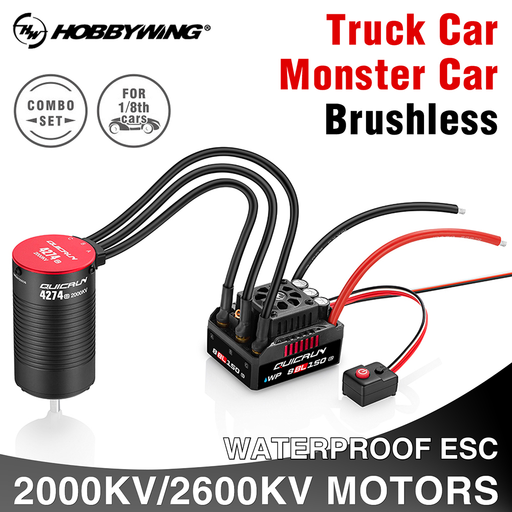 Hobbywing QuicRun 150A G2 3-6S มอเตอร์ ESC แบบไม่มีแปรงกันน้ําสําหรับรถ RC 1/8