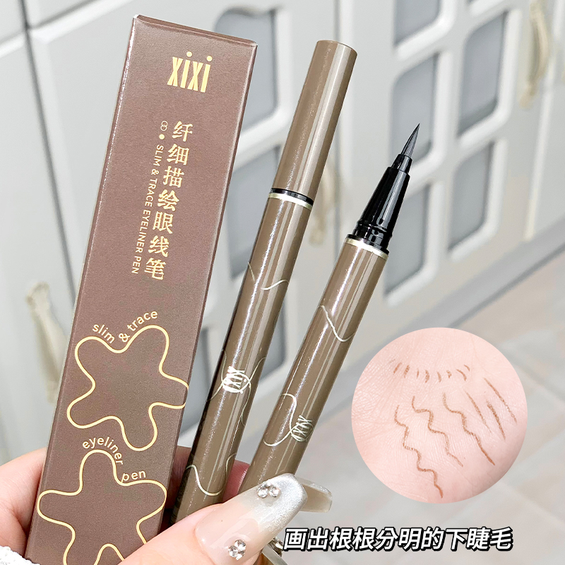Xixi4 สี สลิมไลน์ อายไลเนอร์ ละเอียดมาก กันน้ํา ติดทนนาน ไม่เลอะ ปากกาไหม อายไลเนอร์ ลิควิด NO. D709