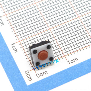 Huano ไมโครสวิตช์เมาส์ สองเท้า ทรงสี่เหลี่ยม 6*6*3.4 มม.