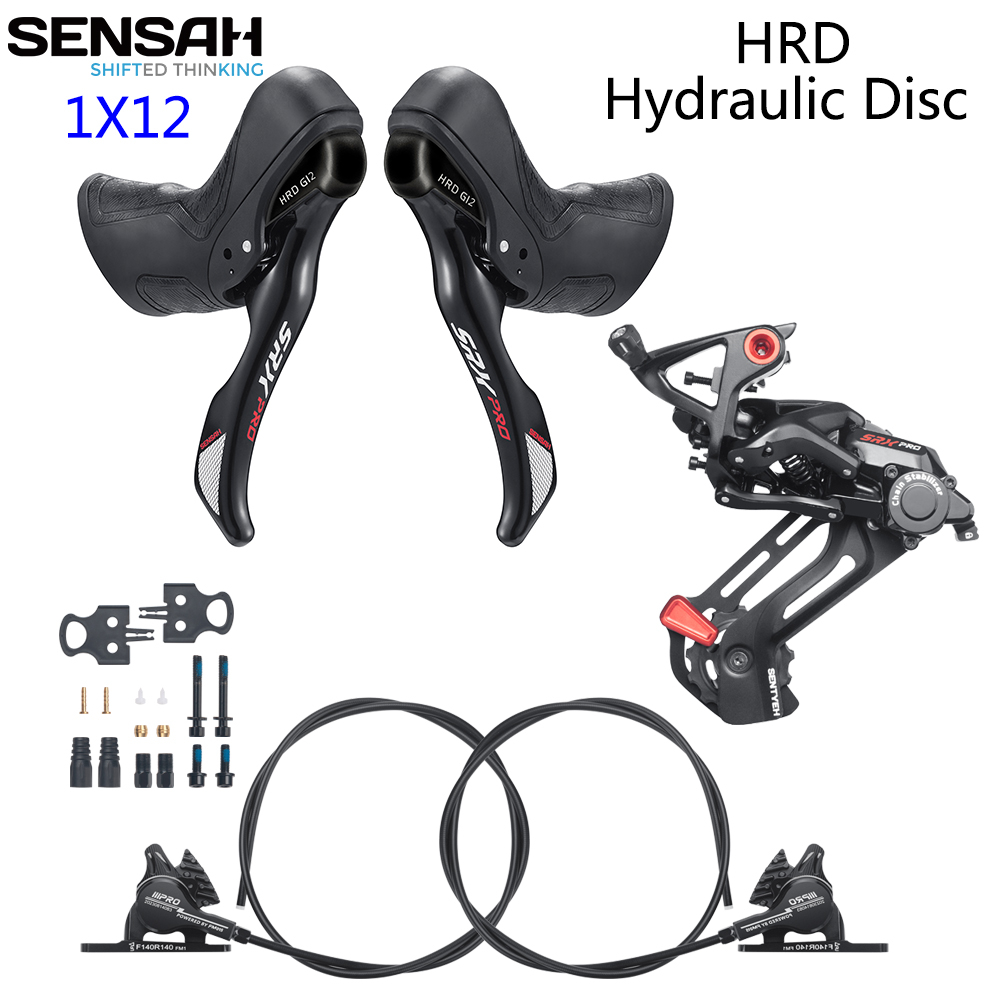 SENSAH SRX PRO G12 HRD Disc 1x12s Gravel-bikes Cyclo-Cross ไฮดรอลิกดิสก์เบรก Groupset,ไฮดรอลิกแผ่นโล