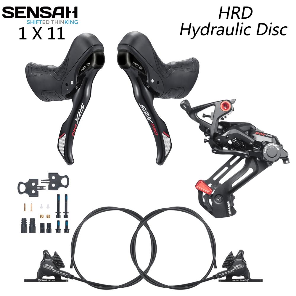 SENSAH SRX PRO G11 HRD Disc 1x11s Gravel-bikes Cyclo-Cross ไฮดรอลิกดิสก์เบรก Groupset,ไฮดรอลิกแผ่นโล