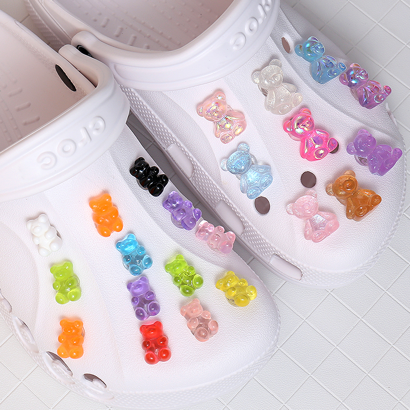 เครื่องประดับ กิ๊บติดผม รูปหมี สีแคนดี้ แบบใส แฮนด์เมด diy มีสีขาว สีเขียว สีแดง สีแดง สีฟ้า สีดํา สีม่วง สีเหลือง ราคา ถูกที่สุด ดีลบีเคเค แกลเลอรีภาพที่ 7