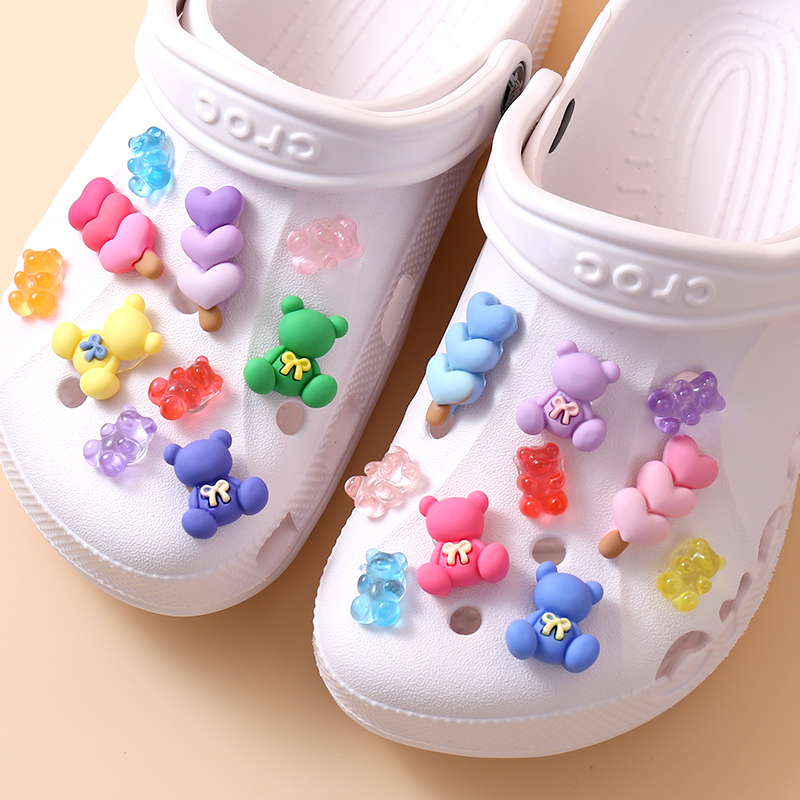 เครื่องประดับ กิ๊บติดผม รูปหมี สีแคนดี้ แบบใส แฮนด์เมด diy มีสีขาว สีเขียว สีแดง สีแดง สีฟ้า สีดํา สีม่วง สีเหลือง ราคา ถูกที่สุด ดีลบีเคเค แกลเลอรีภาพที่ 8