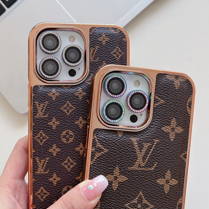 หนังระดับไฮเอนด์ lv ชุบเคสโทรศัพท์ iPhone 16 15 14 13 12 11 pro max กันกระแทก 16plus i11 เคสป้องกัน