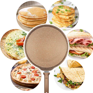 Innerwell 25/28 ซม หินไมฟาน Non Stick กระทะแพนเค ้ ทอง เหมาะสําหรับเตาทั ้ งหมด