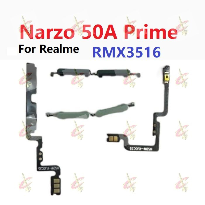แพรปุ่มสวิตปิดเปิด ปุ่มเปิดปิด ปุ่มเปิดเสียง ปุ่มสวิตช์นอก สําหรับ Realme Narzo 50A Prime RMX3516