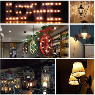 หลอดไฟ Edison LED E12 E14 E27 1W 2W 3W 4W 6W 8W C7 C35 T20 T16 A19 G40 G80 T28 ST64 หรี่แสงได้ สีขาวอบอุ่น สไตล์เรโทร สําหรับตกแต่งบ้าน