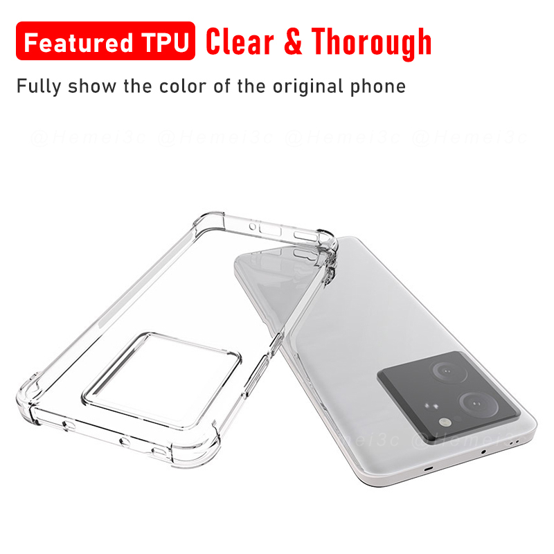 สําหรับ Xiaomi Mi 13T Pro เคสใส นิ่ม TPU ถุงลมนิรภัย ป้องกัน ด้านหลัง เคสโทรศัพท์