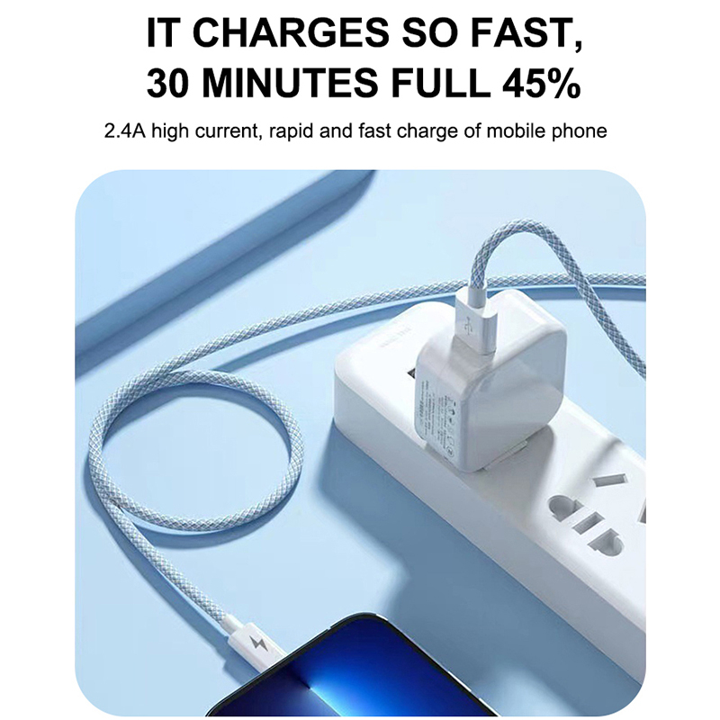 Ready Stock6A 66W 3 in 1 Fast Charger Cord Micro Usb/Type C สายชาร์จโทรศัพท์ไนลอนถักสายชาร์จ Data Sync - รูปที่ 6