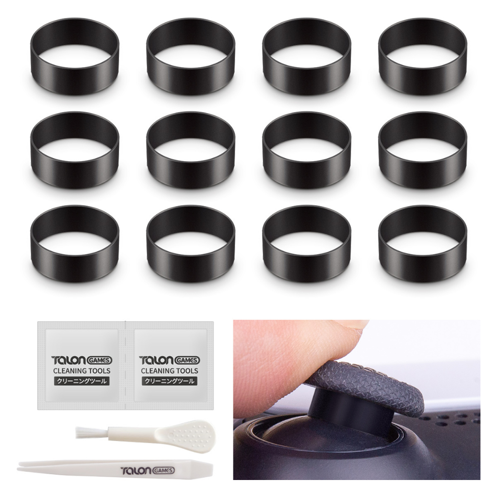 12 ชิ้น TALONGAMES ตัวป้องกันจอยสติ๊ก เข้ากันได้กับ Steam Deck Xbox PS4 PS5 Switch Pro Controllers เพื่อป้องกันการสูญหายของจอยสติ๊ก รอยขีดข่วน และการสูญหายของสี