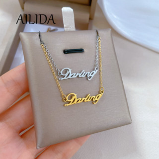 [เหล็กไทเทเนียมทั้งตัว] สร้อยคอชุบทองแท้ สไตล์มินิมอล สําหรั…