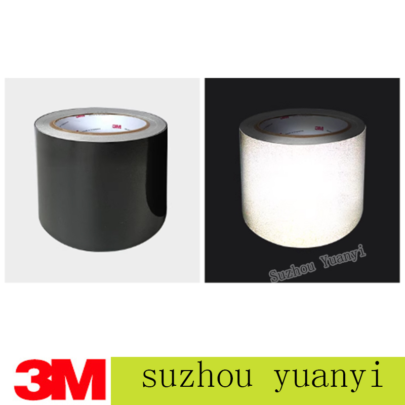 สติกเกอร์สะท้อนแสง 3M สีดํา สะท้อนแสง เตือนตอนกลางคืน รอยขีดข่วน สีดํา สําหรับตกแต่งรถยนต์ ราคา ถูกที่สุด โปรบีเคเค
