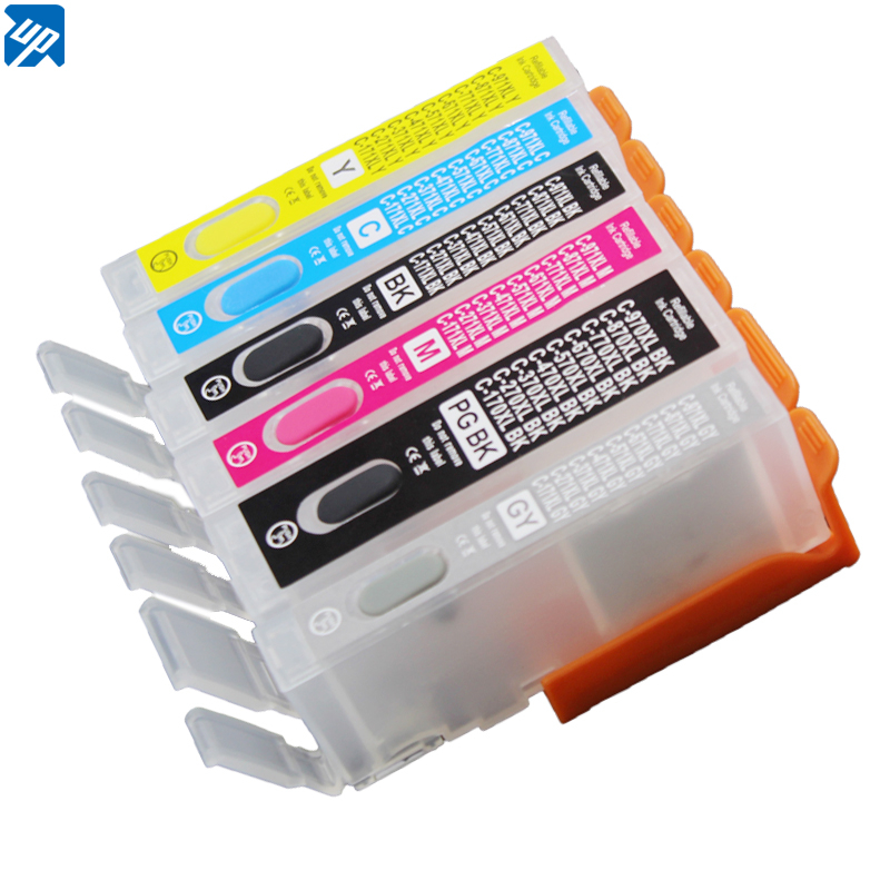 5PCS PGI-570 CLI-571 ตลับหมึกรีฟิลสําหรับ canon MG5750 MG5751 MG5752 MG5753 MG6850 MG6851 MG6852 MG6