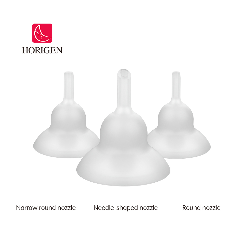 Horigen เครื่องดูดจมูก อะไหล่สำรอง 3 หัวฉีด ซิลิโคนปลอดสารพิษ เครื่องดูดน้ำมูก สำหรับเด็กทารก