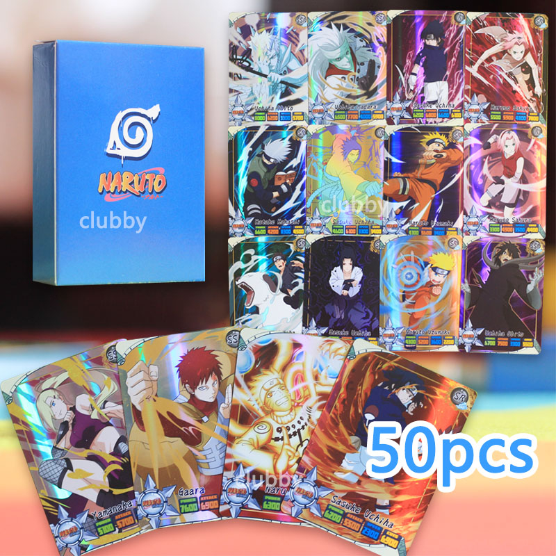 50ชิ้น Naruto SR SSR UR R SSP การ์ดนารูโตะ อะนิเมะของขวัญวันเกิด