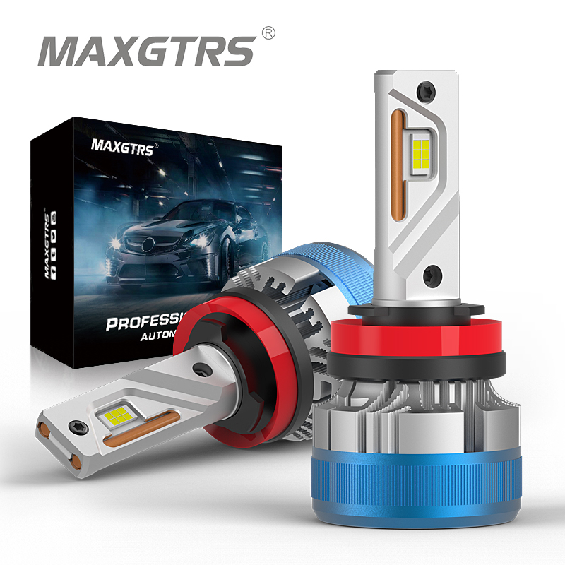 Maxgtrs หลอดไฟตัดหมอกเทอร์โบอัตโนมัติ พลังงานสูง 55W H7 H4 Hi/Lo Beam Canbus Led H8 H11 9005 Hb3 9006 Hb4 6500KH27/880 H1 H3 H27/881 PSX26W P13W H16(EU) PSX24W 2 ชิ้น