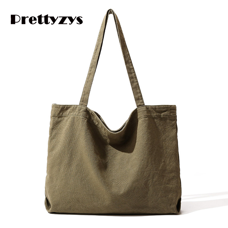Tote Bag Prettyzys 2023 Korean Large capacity Shopping Canvas Bag  For Women