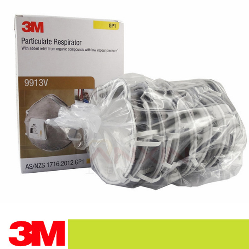 10pcs 3M 9913V Particulate Respirator หน้ากากป้องกัน Organic Vapour พร้อมวาล์ว