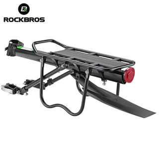ROCKBROS แร็คปลดเร็ว พร้อมบังโคลนหลัง รับน้ําหนักได้ 110-165 ปอนด์ สําหรับจักรยานเสือภูเขา