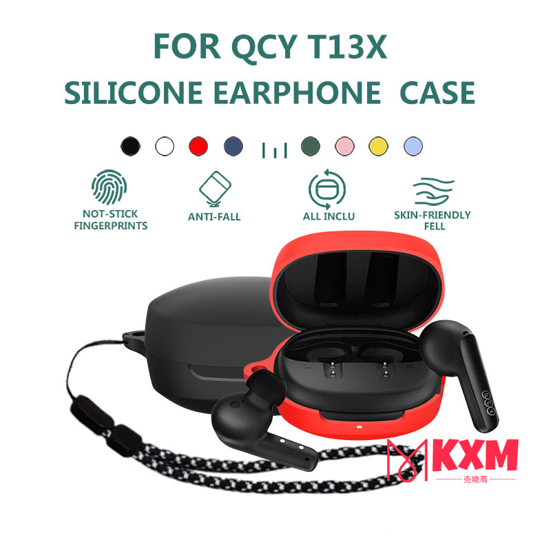QA00 FOR QCY T13X case / QCY T13 ANC CASE / MeloBuds ANC CASE NEW Silicone Case Cover series Dust-pr