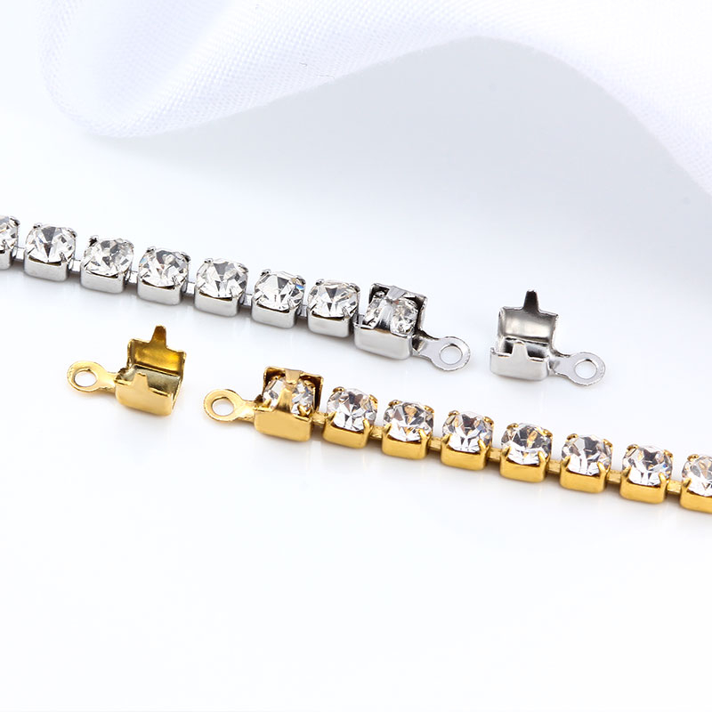 10 ชิ้น 2/3/4 มิลลิเมตรสแตนเลสสตีลเพชรสร้อยคอสร้อยข้อมือ Claspsps การเชื่อมต่อสําหรับเครื่องประดับทําอุปกรณ์เสริมเจาะปุ่มเจาะ Claw Buckle