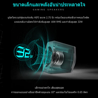 Edifier G2000 ลำโพงเกมมิ่ง บลูทูธ 5.1, ไดรเวอร์เต็มย่าน 2.75 นิ้วและอินเทอร์เฟซซับวูฟเฟอร์, โหมดเสียงเกม/ภาพยนตร์/เพลง, รองรับการเชื่อมต่อ Bluetooth/AUX/USB-A, ไฟ RGB, รองรับ PC/แล็ปท็อป/Mac/PS4/เครื่องเล่นซีดี/โทรศัพท์มือถือ