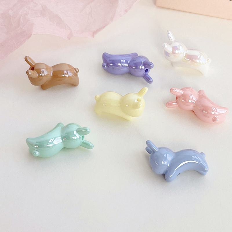 ลูกปัดกระต่าย ทรงกลม 16 มม. DIY อุปกรณ์เสริม สําหรับทําเครื่องประดับ 50 ชิ้น