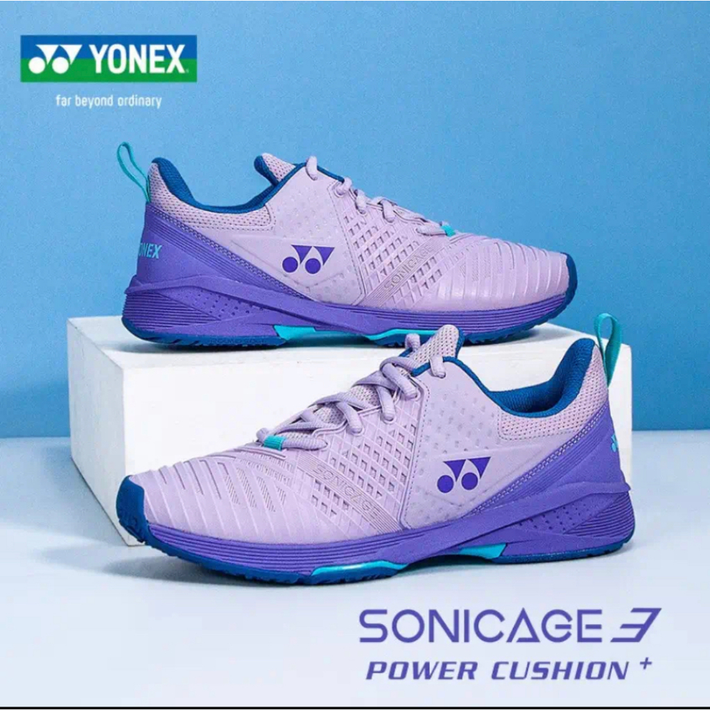 Yonex Unix รองเท้ากีฬา รองเท้าเทนนิส ระบายอากาศ น้ําหนักเบา กันกระแทก ทนทาน กันลื่น สีม่วงอ่อน สําหรับทุกเพศ SHTS3WACEX