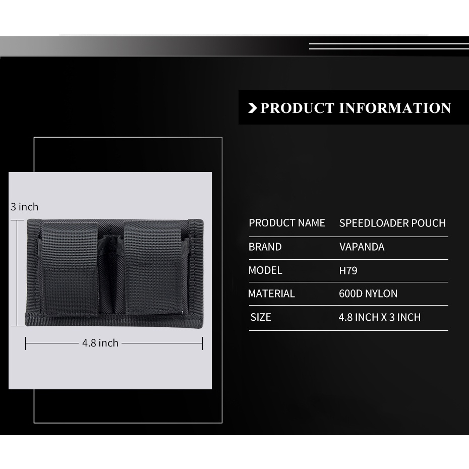 ใหม่ Kosibate กระเป๋าไนล่อน ใส่โหลดความเร็ว .357 .44 จาก .38 ไป .45 โคลต์ 1 ชิ้น - รูปที่ 6