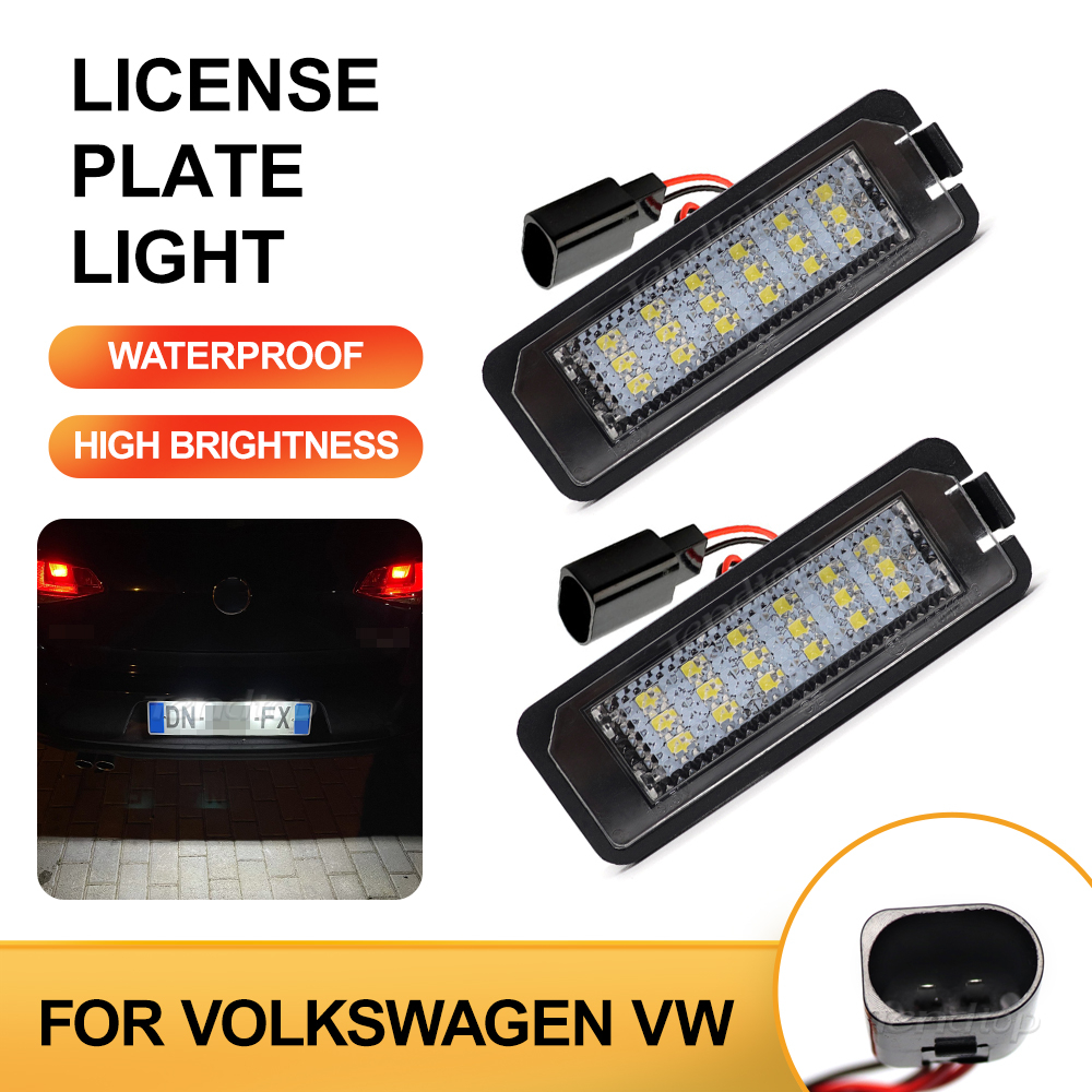 ใหม่ 12V 5W Auto Led ป้ายทะเบียนโคมไฟสําหรับ Vw Golf 4 5 6 เสา 6R Lupo 9n Passat B6 Leon2