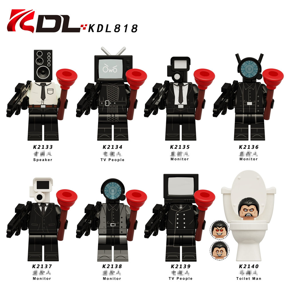 ของเล่นบล็อกตัวต่อ รูปคนชักโครก Skibidi