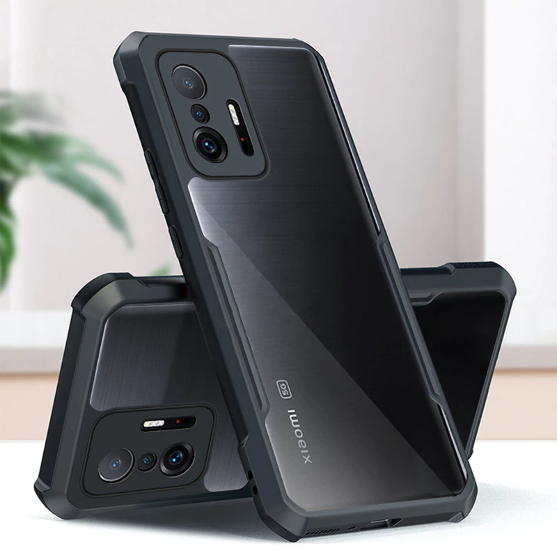 Heavy Duty อะคริลิคโปร่งใสกันกระแทกสําหรับ Xiaomi 11T 12T 13T 10T 9T Pro Lite กรณี TPU กรอบนุ่มป้องกันฝาครอบ
