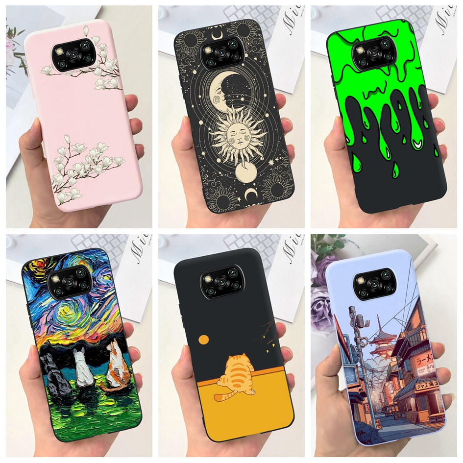 เคสซิลิโคนนิ่ม ลายการ์ตูนน่ารัก สําหรับ Xiaomi Poco X3 Xiaomi Poco X3 NFC Pro