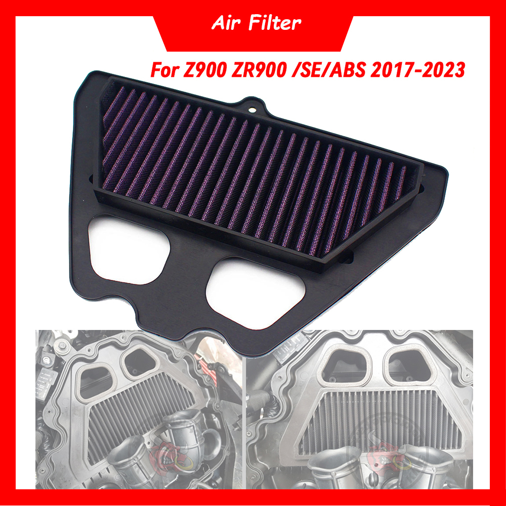 KAWASAKI รถจักรยานยนต์กรองอากาศทําความสะอาดไหลสูงผ้าไม่ทอกรองอากาศสําหรับคาวาซากิZ900 ZR900 Z 900 ZR