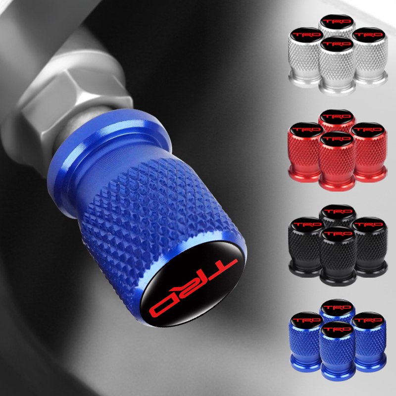 ฝาครอบวาล์วล้อรถยนต์ กันรั่ว สําหรับ Toyota TRD Hilux Prado Corolla Camry Tacoma Yaris RAV4 Tundra Allion Hub 4 ชิ้น