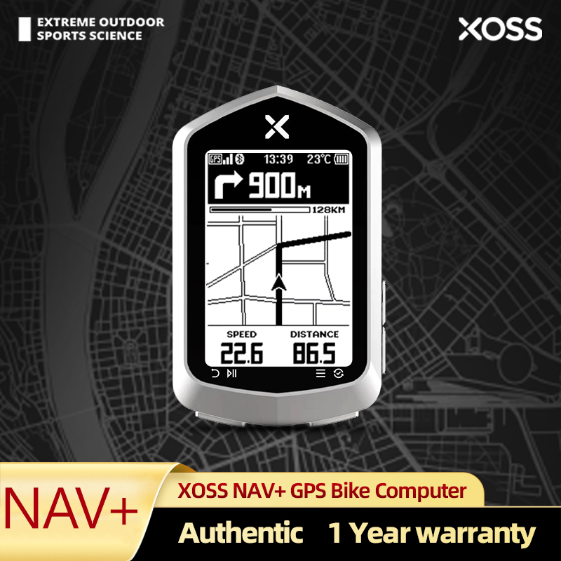 Xoss NAV+ XOSS NAV Plus เครื่องวัดความเร็วจักรยานไร้สาย กันน้ํา IPX7 USB-C ชาร์จได้ GPS 2.4 นิ้ว หน้าจอ LCD บลูทูธ ANT+ mtb มาตรวัดความเร็ว