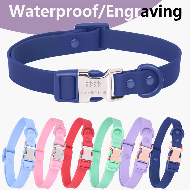 ปลอกคอ PVC กันน้ํา ขนาดใหญ่ สามารถปรับได้ ซักทําความสะอาดได้ สําหรับสัตว์เลี้ยง สุนัข