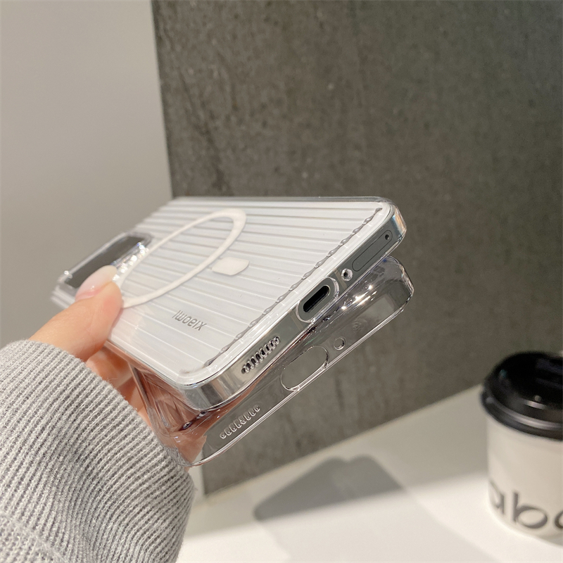 สําหรับ XiaoMi 14 13 Ultra mi 15 Pro กรณีลูกฟูกรูปแบบ Slim ผิว Frosted HD โปร่งใส PC Hard ไร้สายแม่เหล็กปลอก ราคา ถูกที่สุด ดีลบีเคเค แกลเลอรีภาพที่ 9