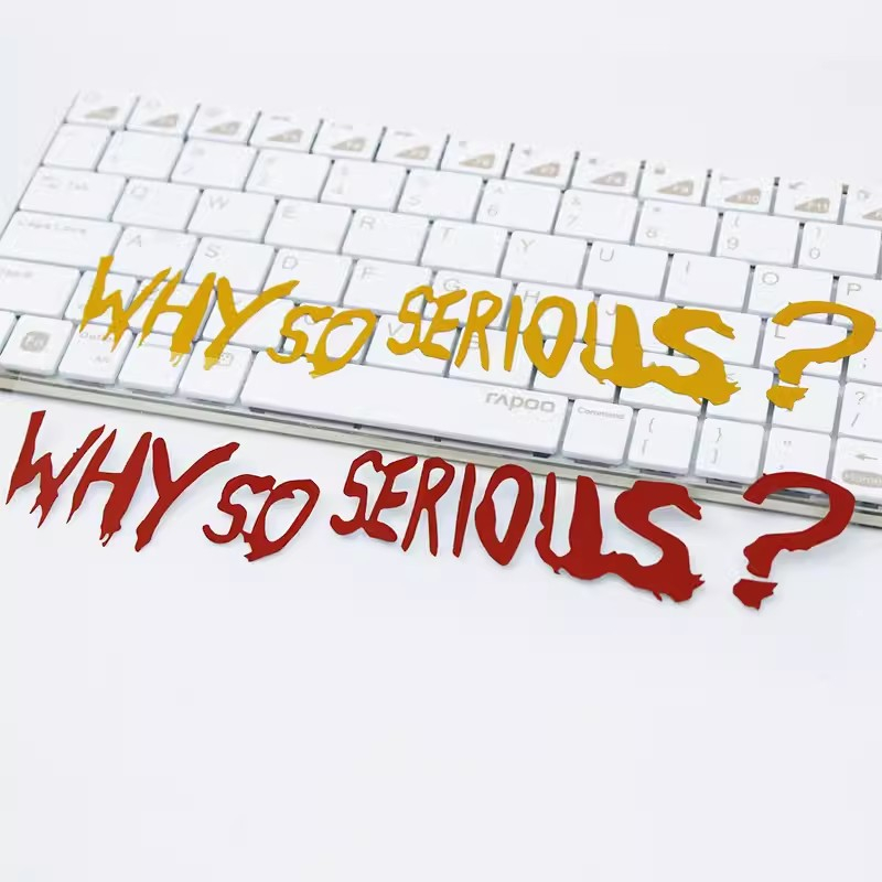 [PA762] WHY SO SERIOUS สติ๊กเกอร์สะท้อนแสง สติ๊กเกอร์ตัวตลก หมวกกันน็อครถยนต์ไฟฟ้า รถจักรยานยนต์ สติ๊กเกอร์กันน้ํา