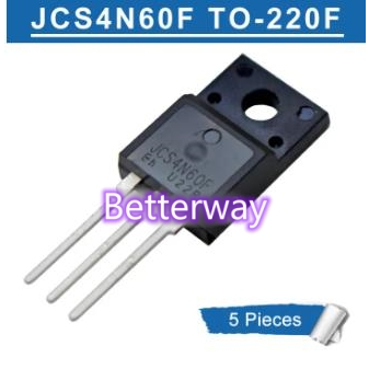 5pcs Original JCS4N60F TO-220F JCS4N60FB TO-220 CS4N60F DG4N60 MDF4N60B 4N60 4N60 4A 600V MOSFET ทรา