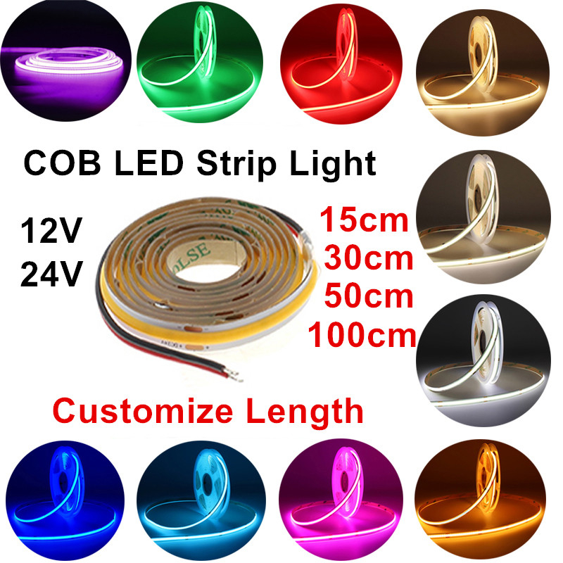 สายไฟ LED DC12V 24V COB 320 ดวง ยาว 10 ม. ยืดหยุ่น สีเขียว น้ําแข็ง ฟ้า ม่วง ชมพู เขียว สําหรับตกแต่งห้องเกม KTV รถยนต์ รถบรรทุก คริสต์มาส