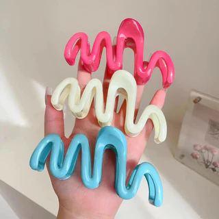 กิ๊บติดผม เกาหลี หลายสี ลําแสง ขนาดใหญ่ ที่จับ เครื่องประดับผม สําหรับผู้หญิง