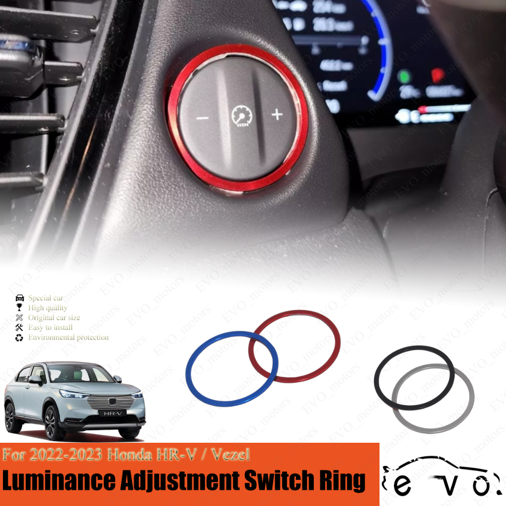 แหวนครอบสวิตช์แดชบอร์ด โลหะผสมอลูมิเนียม สําหรับ Honda HR-V HRV ปี 2022-2024
