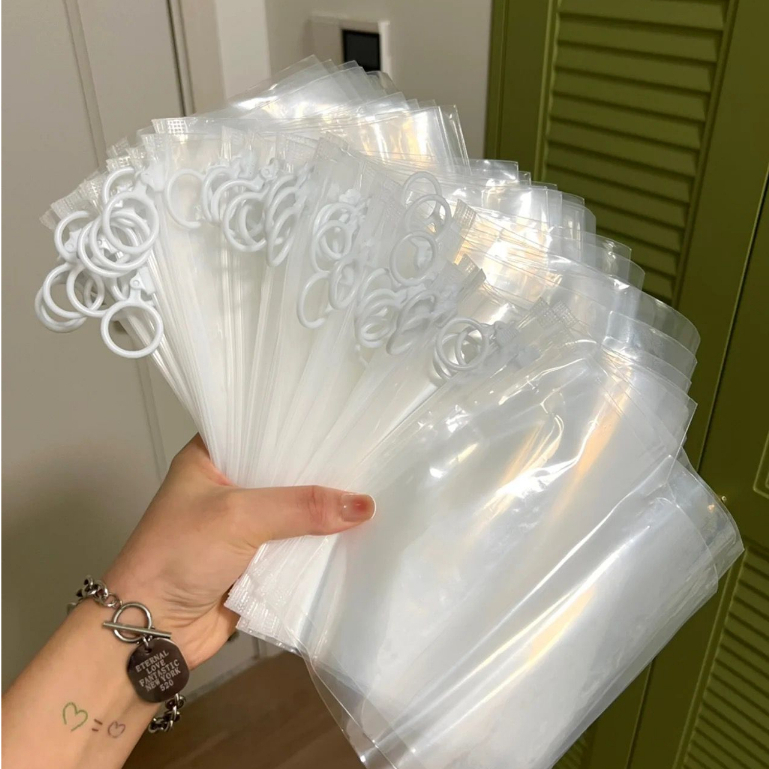 โอฮายะ | กระเป๋าซิปใส แบบหนาพิเศษ | กระเป๋าเก็บเครื่องสําอาง ถุงเท้า แบบใส ผ้าไหม 20 ช่อง 10 20 ชิ้น