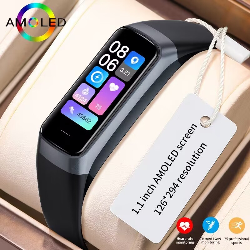 Amoled นาฬิกาข้อมือสมาร์ทวอทช์ C60 กันน้ํา วัดอัตราการเต้นของหัวใจ วัดอุณหภูมิร่างกาย เหมาะกับเล่นกีฬา ฟิตเนส สําหรับผู้ชาย และผู้หญิง Android iOS VS H11 H12 samsung ultra2