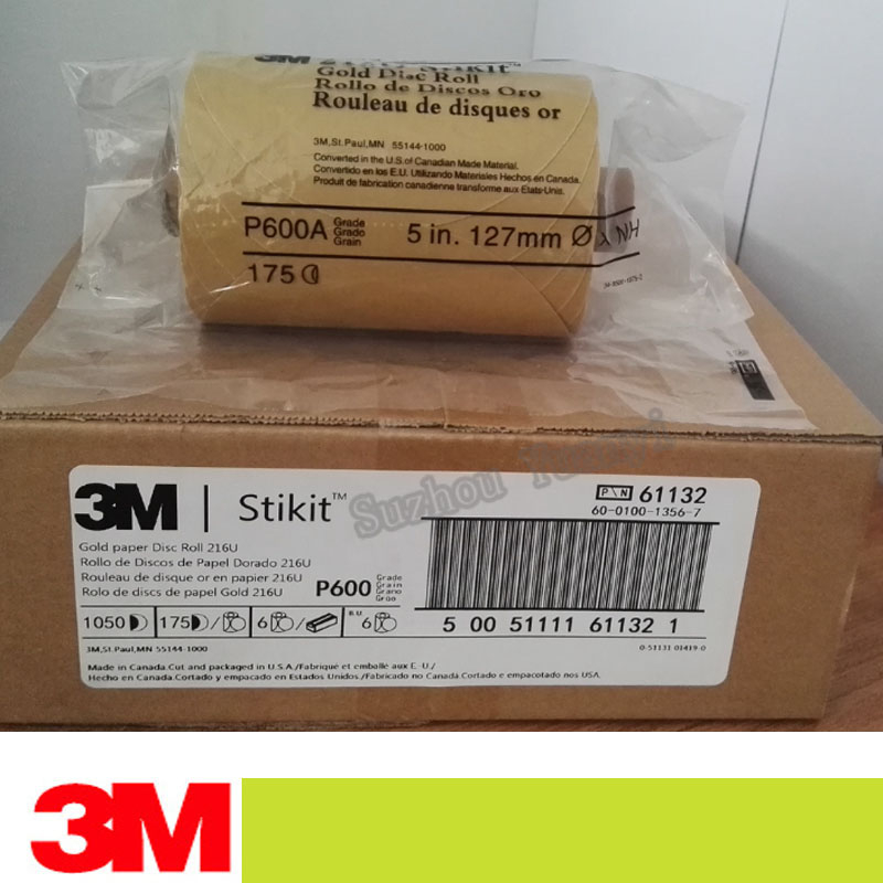 3M 216U 3M Stikit กระดาษทองแผ่นม้วน 216U กระดาษทราย Scotch-brite Multi-flex แผ่นขัดม้วน 5 นิ้ว 3M216